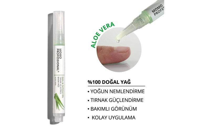 Momo Tırnak Eti Bakım Yağı 3 ML - Aloe Vera