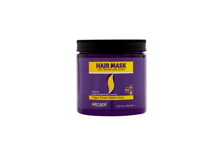 Arcade Yeni Seri Saç Bakım Maskesi Yoğun Onarıcı 500 Ml - Mor