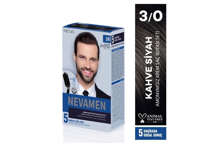 Neva Men Erkek Saç Boyası 3,0 - Kahve Siyah