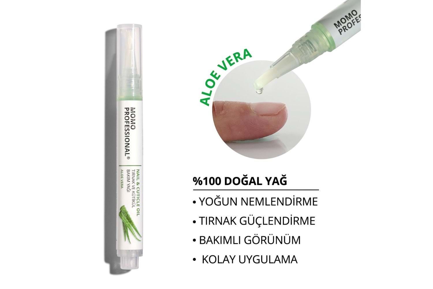 Momo Tırnak Eti Bakım Yağı 3 ML - Aloe Vera