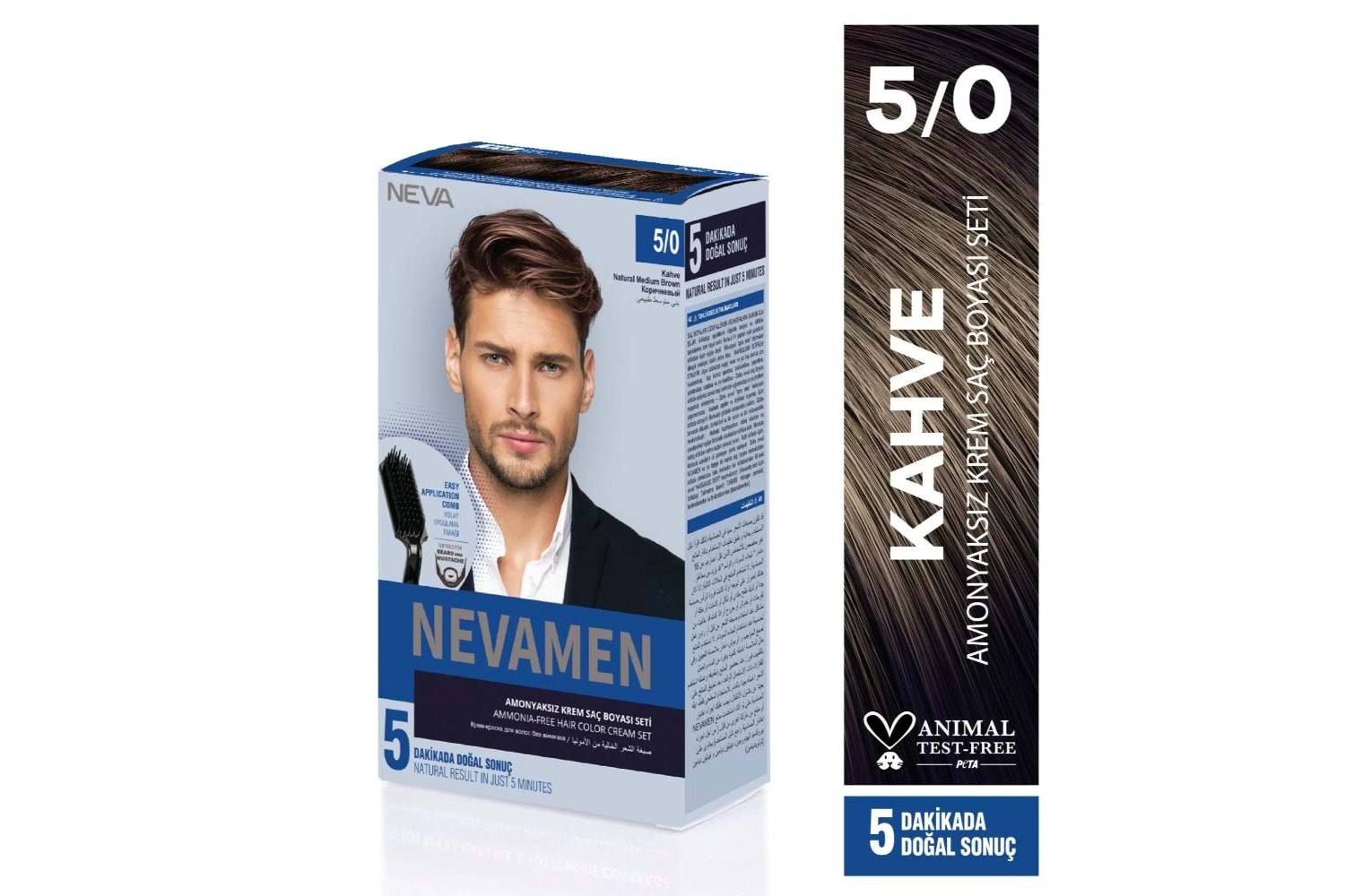 Neva Men Erkek Saç Boyası 5,0 - Kahve