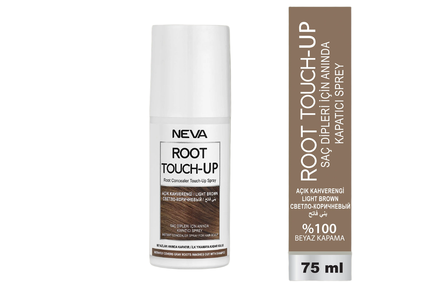 Neva Root Touch-Up Dip Kapatıcı Sprey 75 ML - Açık Kahve