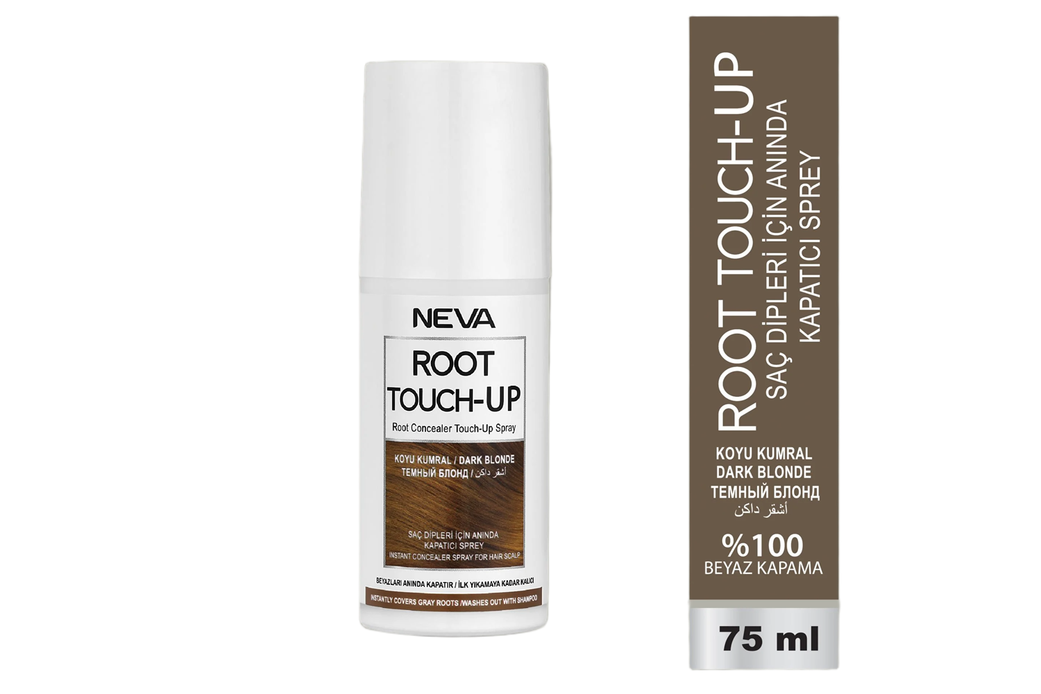 Neva Root Touch-Up Dip Kapatıcı Sprey 75 ML - Koyu Kumral