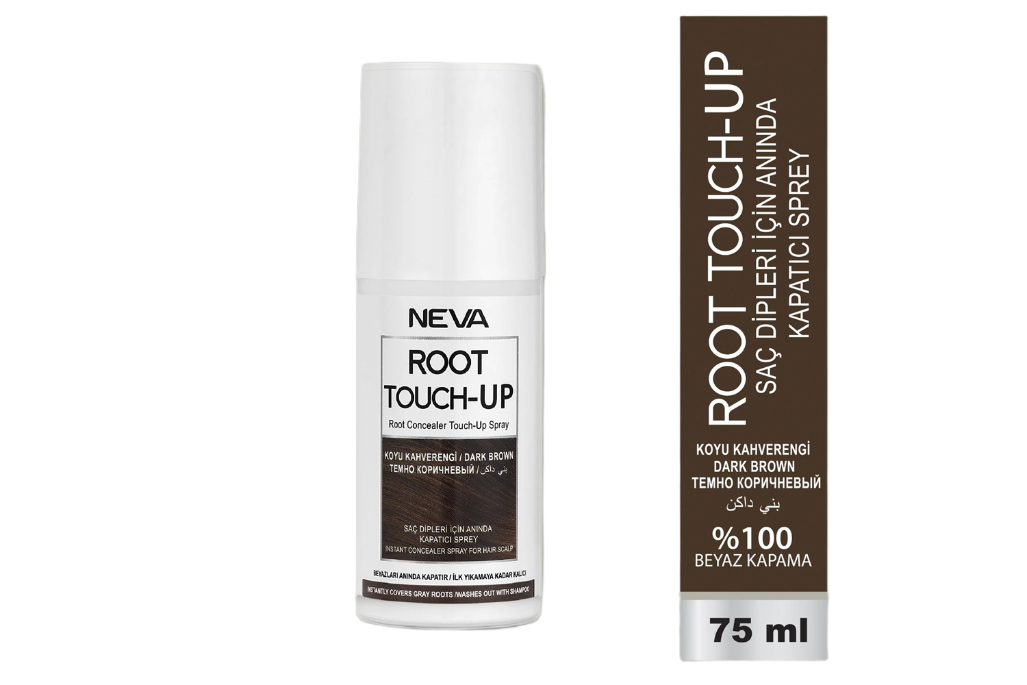 Neva Root Touch-Up Dip Kapatıcı Sprey 75 ML - Koyu Kahve