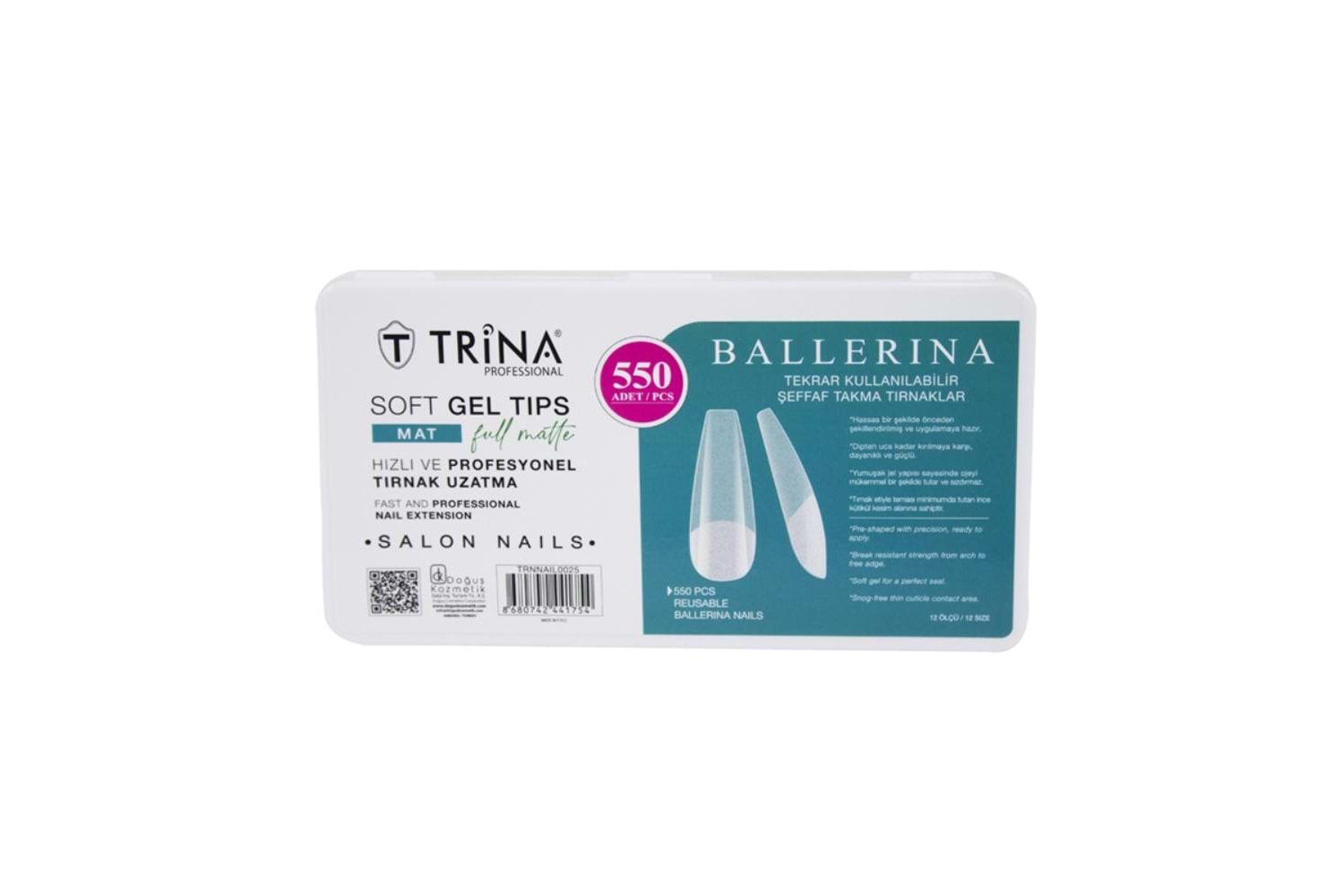 Trina Yeni Nesil Jel Tips 550 Lİ - Full Mat Ballerina